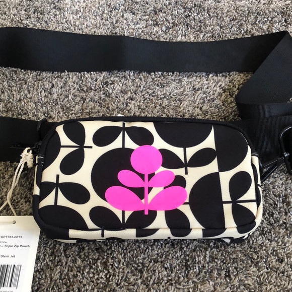 Orla Kiely Bags Orla Kiely New Crossbody Tripod Black Cream And Hot
